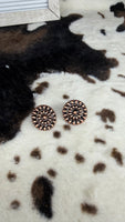 Copper Concho Stud Earrings