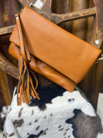 Austin Crossbody Clutch- Camel