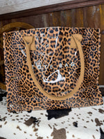 Oversized Leopard PVC Tote Bag