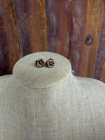 Golden Night Sparkle Stud Earrings