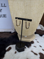 The Luxe Link Hoops – Gold