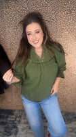 Wild Harvest Blouse - Olive