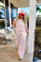 Always Home Stripe Lounge Set - Pink