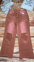Raw Edge Rebel Jeans - Rust