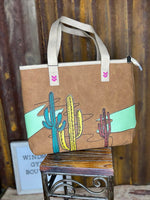 Cactus Canyon Embroidered Tote & Wallet