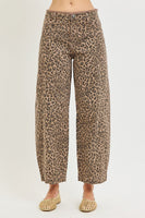 Roam Free Leopard Barrel Jeans