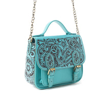 Sapphire Scroll Shoulder Bag