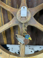 Duck Rhinestone Keychain