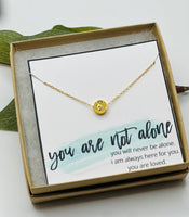 Semi-Colon, Semicolon Necklace, Mental Health Awareness: Silver