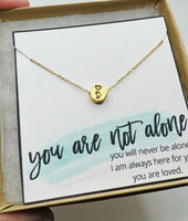 Semi-Colon, Semicolon Necklace, Mental Health Awareness: Silver