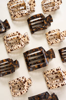 Square Flat Hair Clip | Large | Tortoise