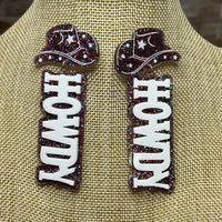Howdy Glitter Earrings