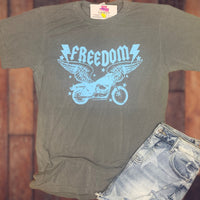 Vintage Grey Freedom Graphic Tee