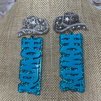 Howdy Glitter Earrings
