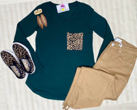 The Pennie Top- Hunter Green