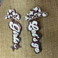 Let's Go Girls Glitter Earrings