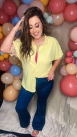 Sunny Button Top