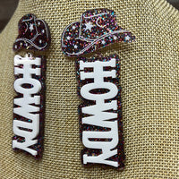 Howdy Glitter Earrings