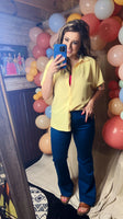Sunny Button Top