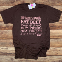 Support Your Local Farmers Graphic Tee