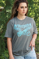 Vintage Grey Freedom Graphic Tee