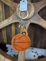 Basketball Rhinestone Keychain