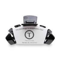 Jet Black Teleties Hair Clips