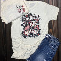 Retro Baseball Collage Graphic Tee