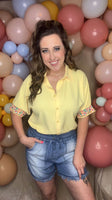 Sunny Button Top