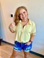 Sunny Button Top