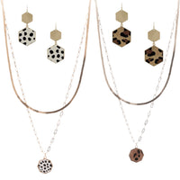 Double Necklace & Earring Set