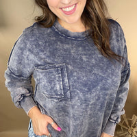 Up All Night Pullover Top- Blackberry