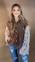 Boho Blossom Corduroy Jacket
