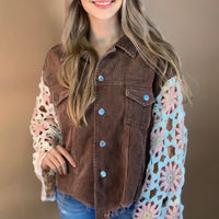 Boho Blossom Corduroy Jacket