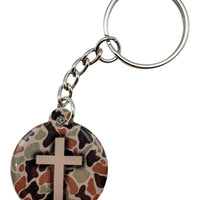 Tap To Pray - Prayer Tag Keychains: River Rock Camo + Cross
