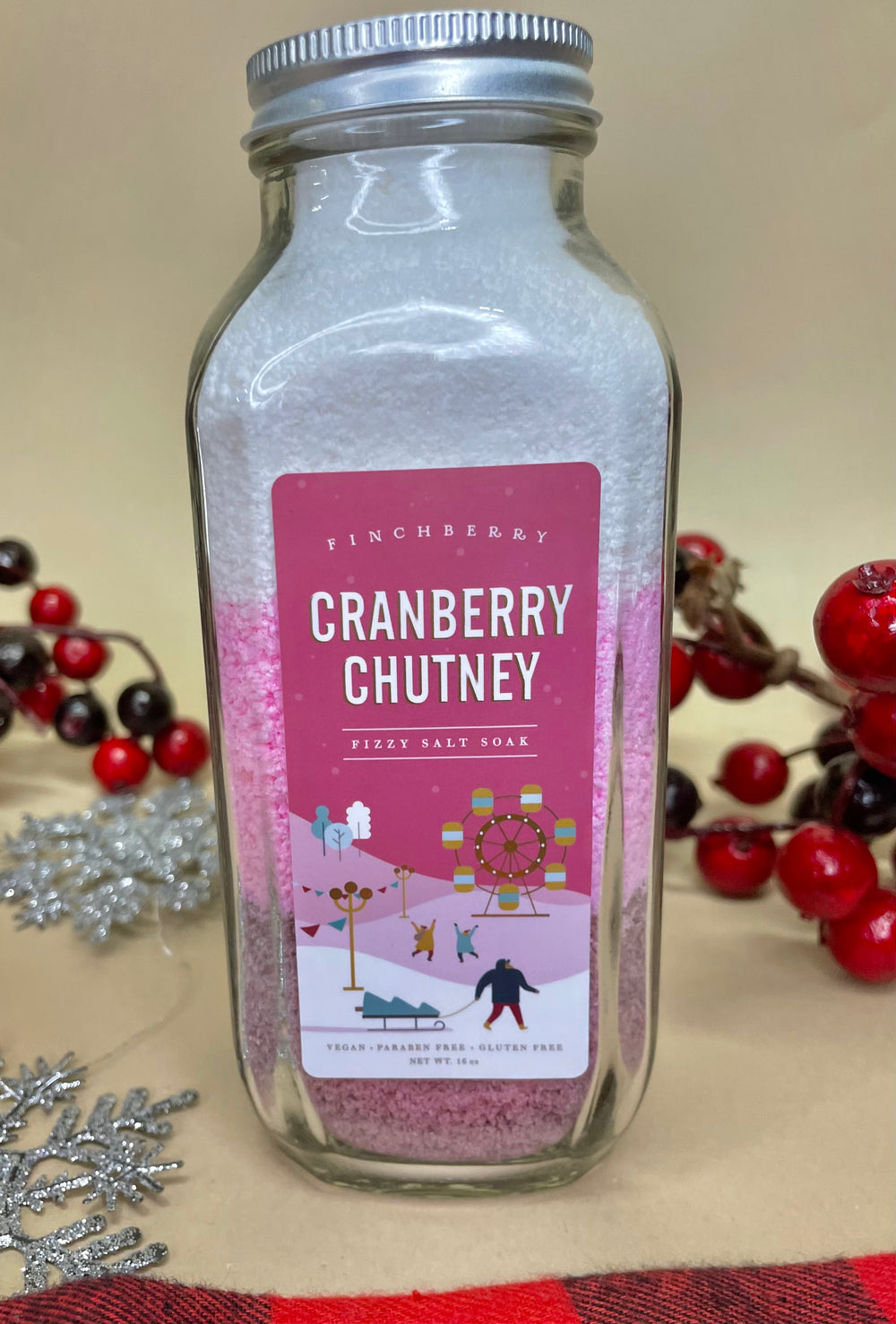 Fizzy Salt Soak - Cranberry Chutney