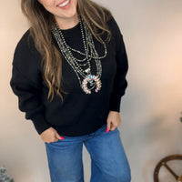 Midnight Luxe Ribbed Sweater