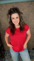 The Camden Stitch Top- Ruby
