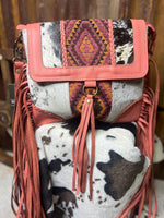 Tonga Ridge Canvas & Hairon Bag in Orange
