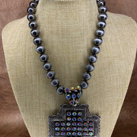 Western Radiance Cross Necklace