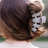 Classic Hair Clip | Large | Silver Flames