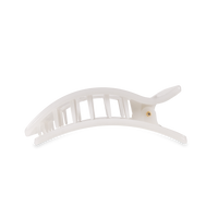 Coconut White | Medium | Flat Rectangle Hair Clip
