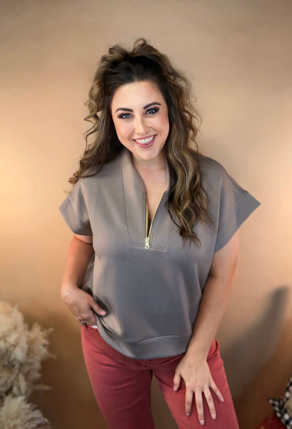 The Sutton Scuba Top - Cocoa