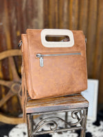 Prairie Fringe Clutch – Brown
