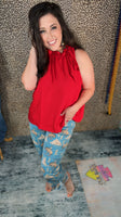 The Red Haute Top
