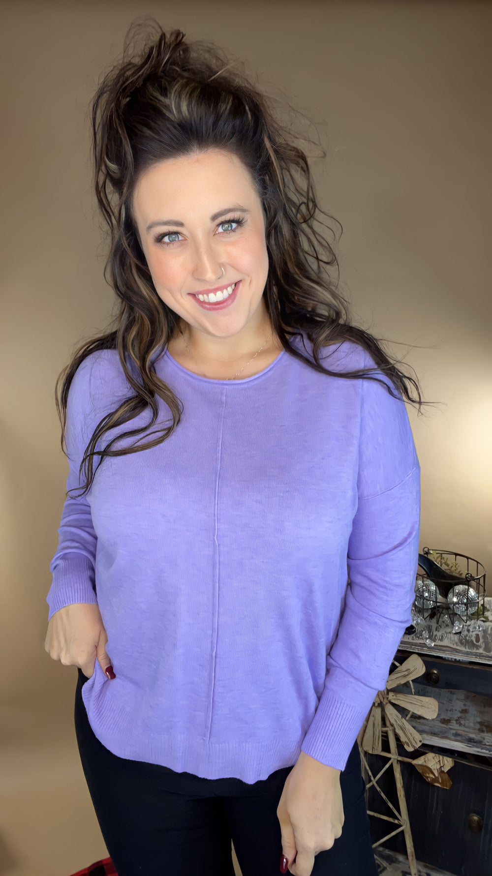 Imperfectly Perfect Top- Lavender