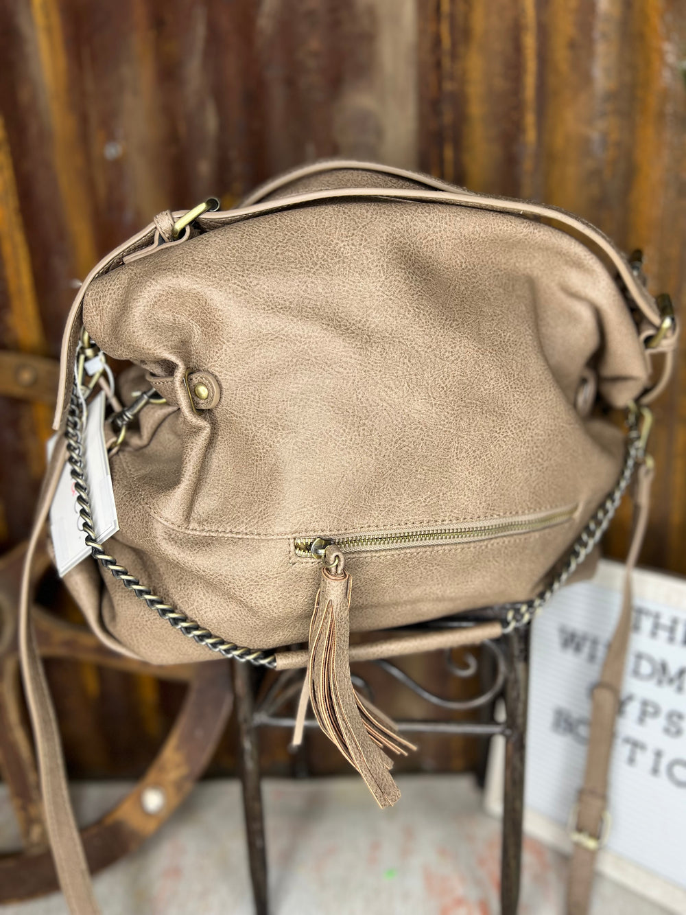 Jamila Tote- Mushroom