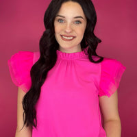 I Love Her Top- Hot Pink