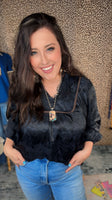 Midnight Mesa Blouse Top
