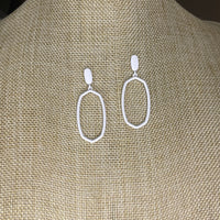 Just Another Day White Teardrop Earrings